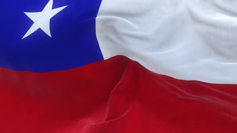 full screen chilean flag is waving slowly