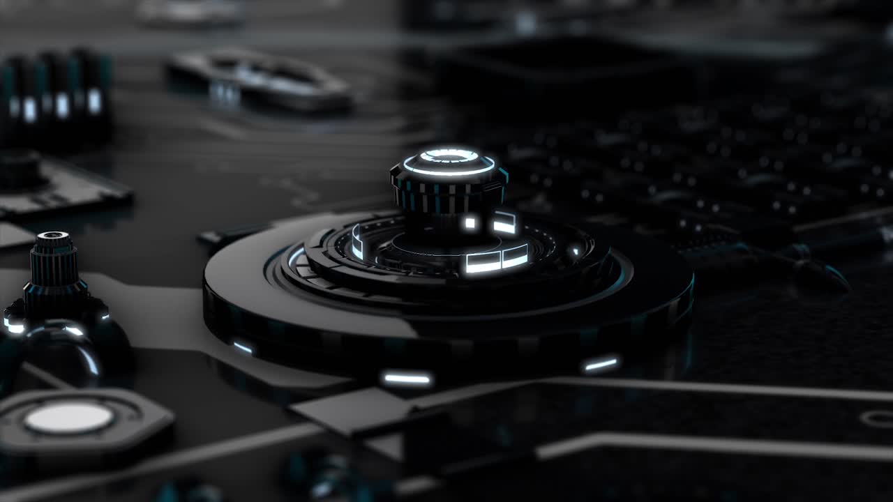 panel de control futurista