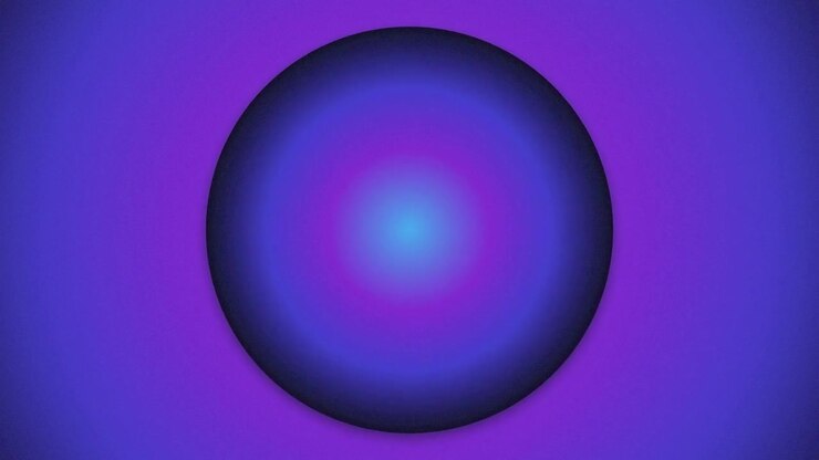 Expanding Dark Circle on Vibrant Purple and Blue Gradient Background