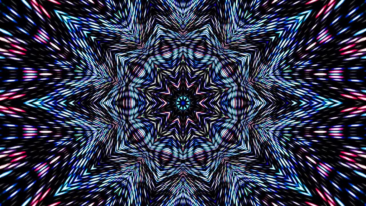 movimiento de onda de línea, forma de círculo colorido, sobre un fondo negro