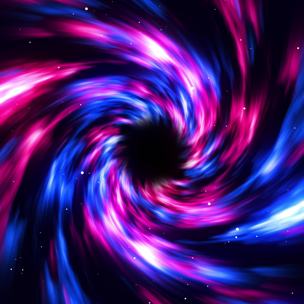 Abstract Swirling Black Hole Vortex with Pink and Blue Light
