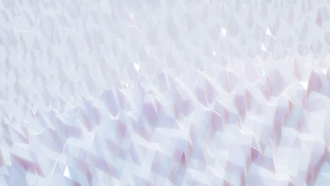 stylish white creative abstract low poly background in 4k. abstract waves move on glossy surface in loop. smooth soft seamless animation. simple minimalistic geometric bg.