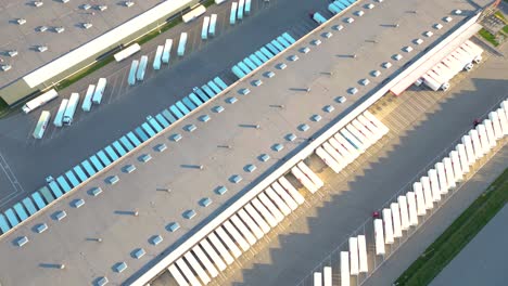 aerial view of goods warehouse