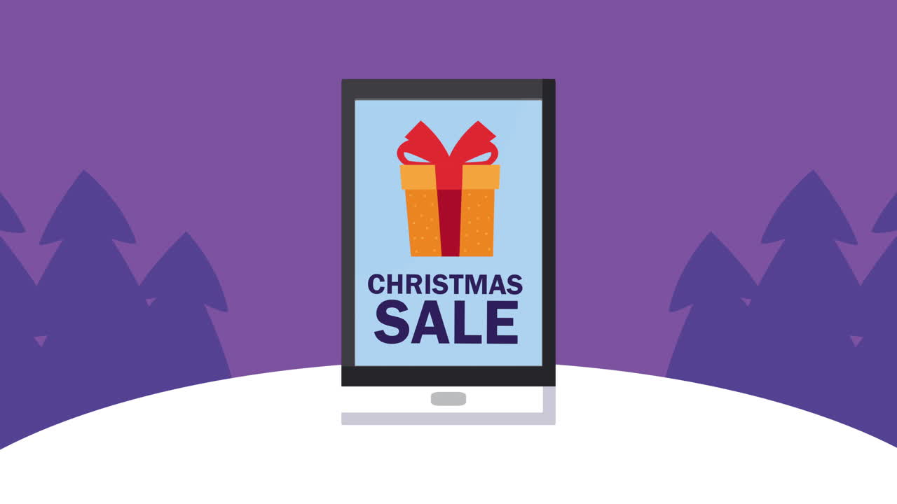 promoción de ventas de navidad en el teléfono inteligente
