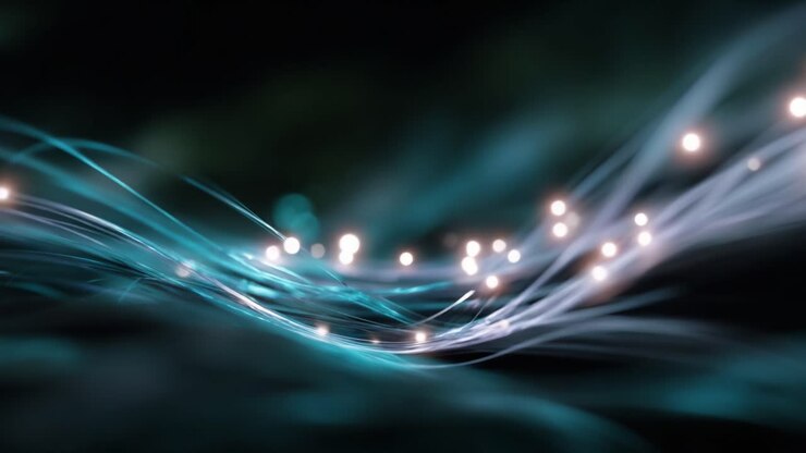 A Mesmerizing Display of Colorful Light Waves and Ethereal Particles Creating a Dreamlike, Fluid Motion in a Dark Atmospheric Background