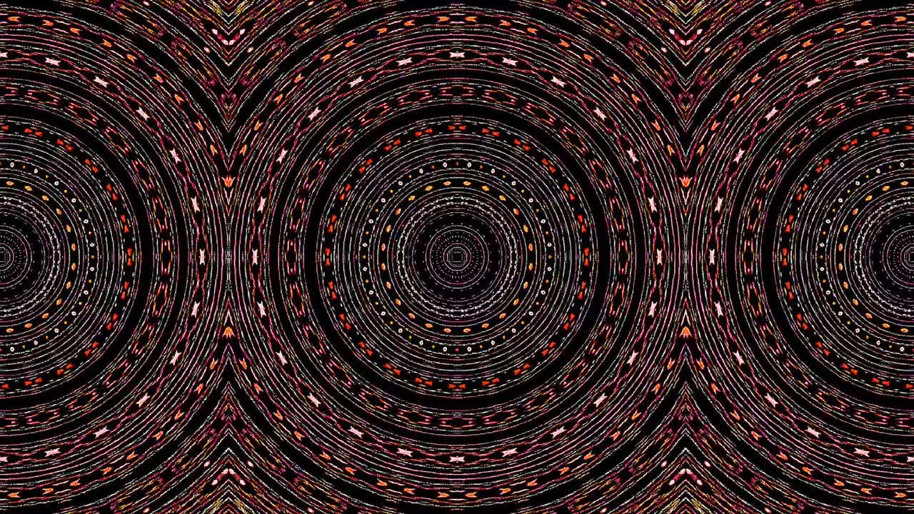 hermoso caleidoscopio abstracto que brilla, una luz radiante que regula los movimientos sutiles