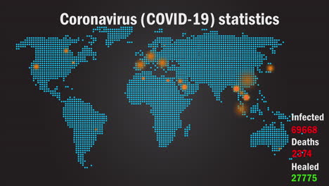 digital outbreak map of corona virus pandemic outbreak statistics