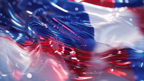 abstract digital french flag with streaking lights