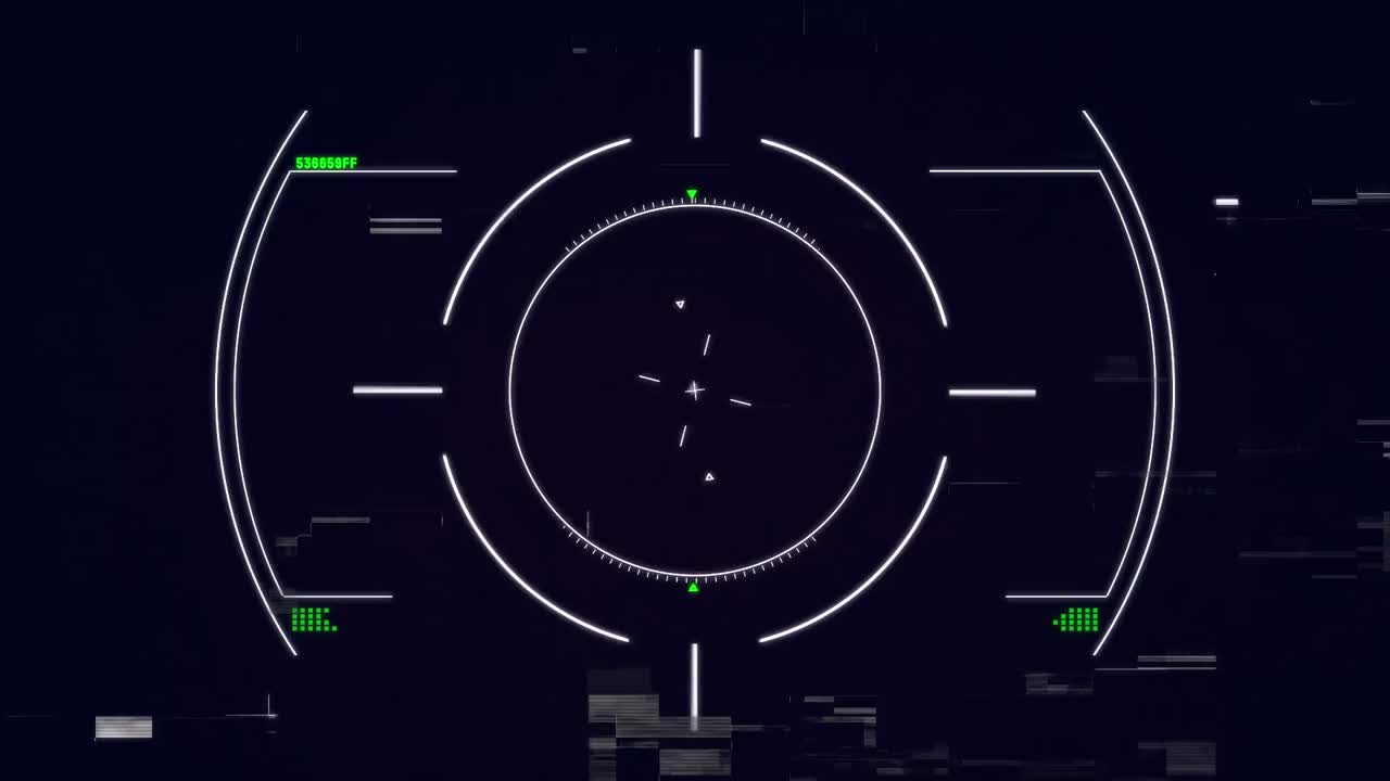 검은 바탕에 연결 네트워크를 통해 범위 스캔과 간섭의 애니메이션