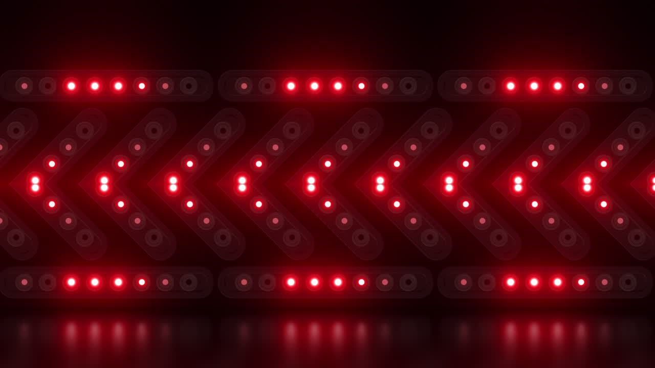 Red Neon Arrow Light Display