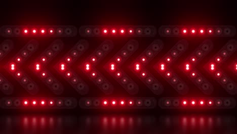 red neon arrow light display