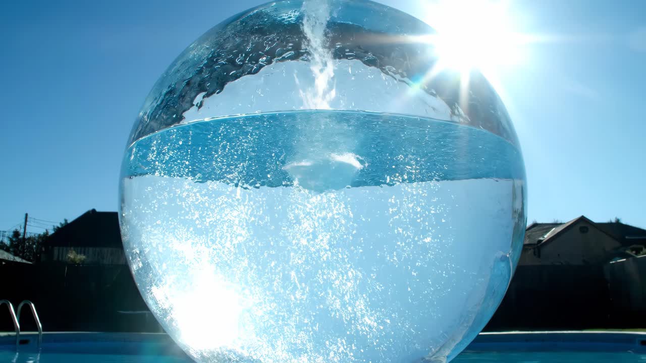 Water Sphere by the Pool