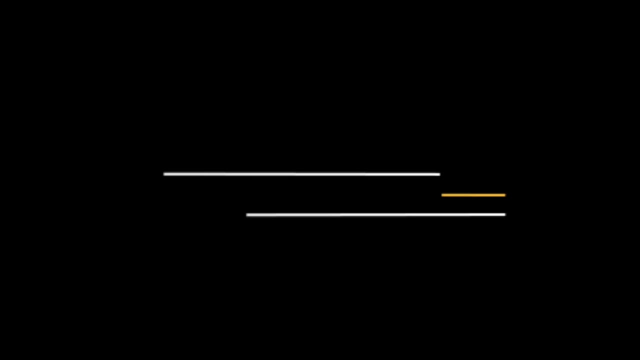 Animación de forma geométrica blanca flotando aislada sobre fondo negro.