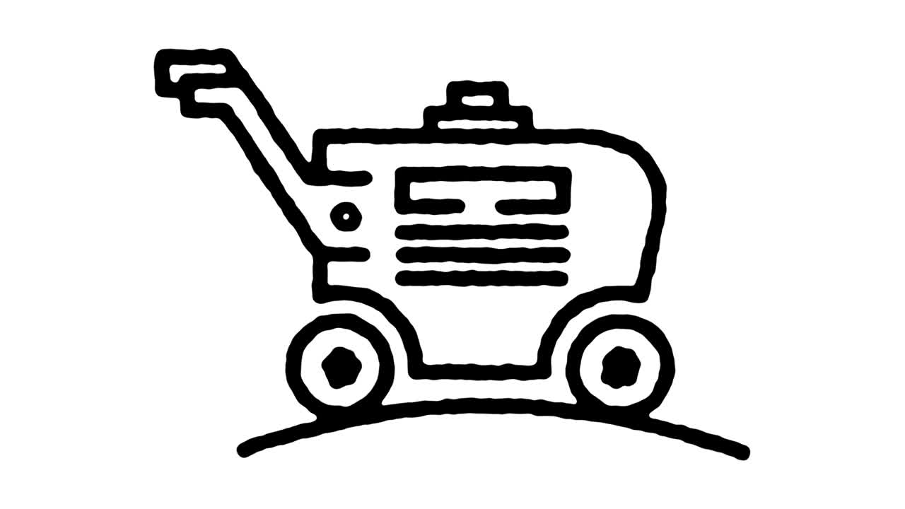 정원 관리 도들 라인 아이콘 애니메이션