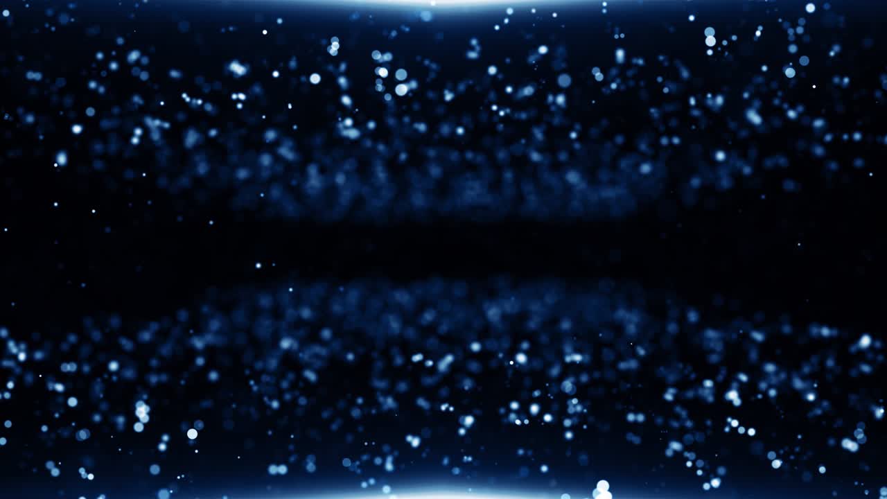 파란 먼지 입자 추상적인 빛 보케 모션 제목 영화적 배경 루프