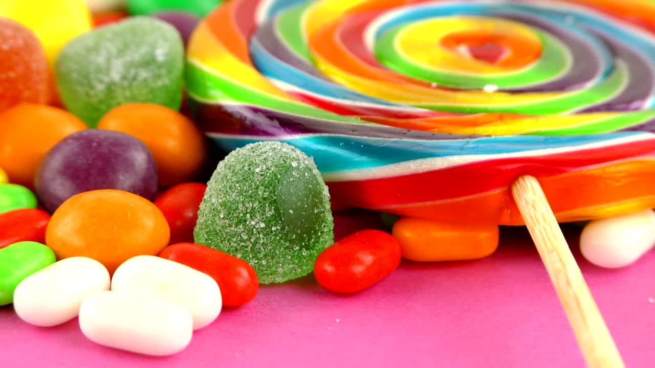 caramelo dulce gelatina y delicioso postre de azúcar