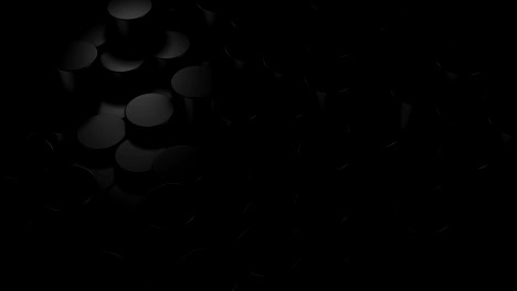 abstrakte zylindrische geometrische schwarze oberflächen im virtuellen raum