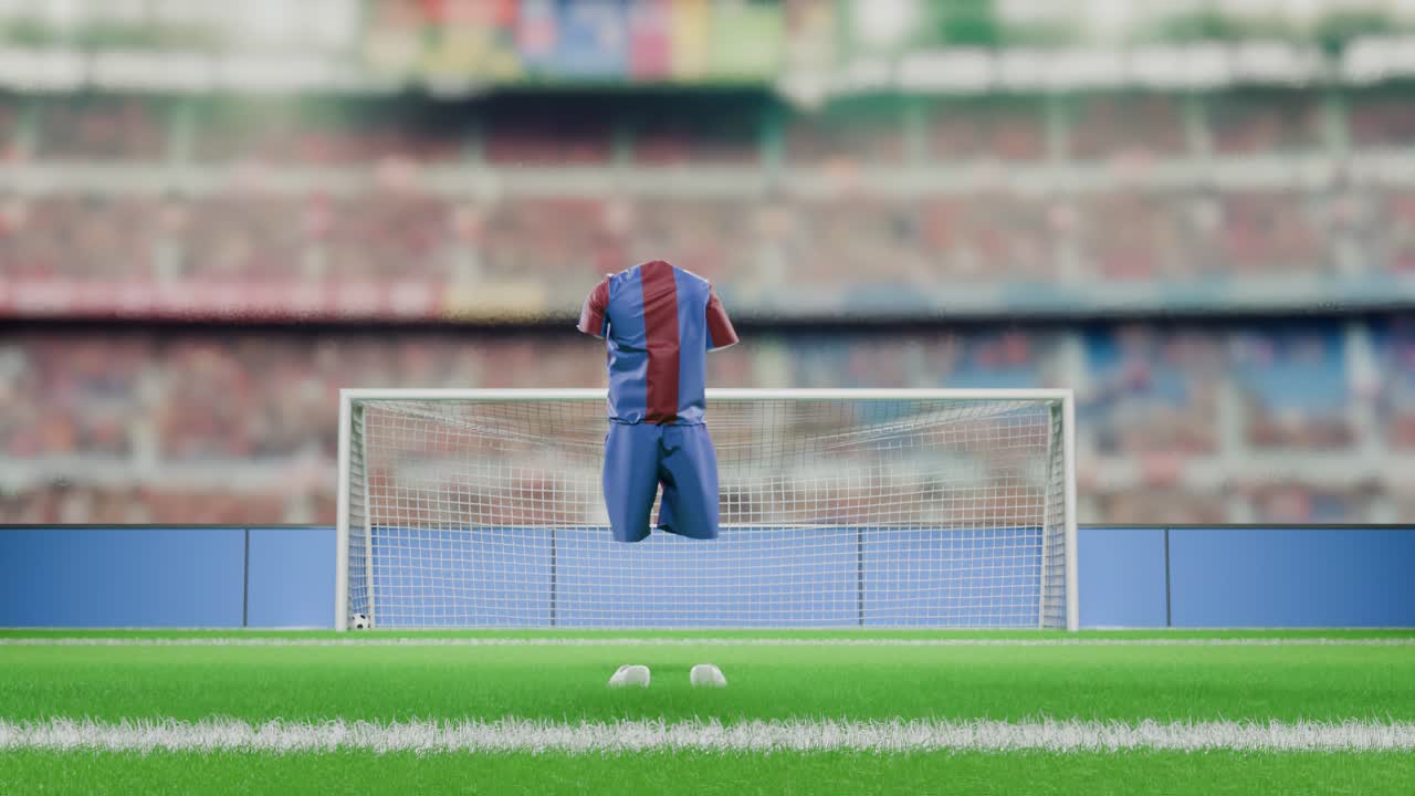 축구 선수 는 행동 을 하고 있다