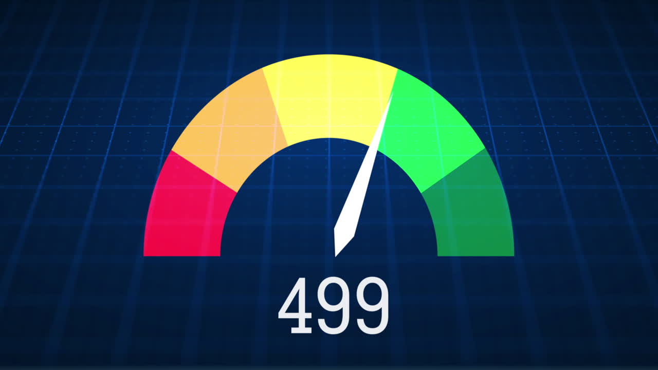 Speedometer gauge indicating progress