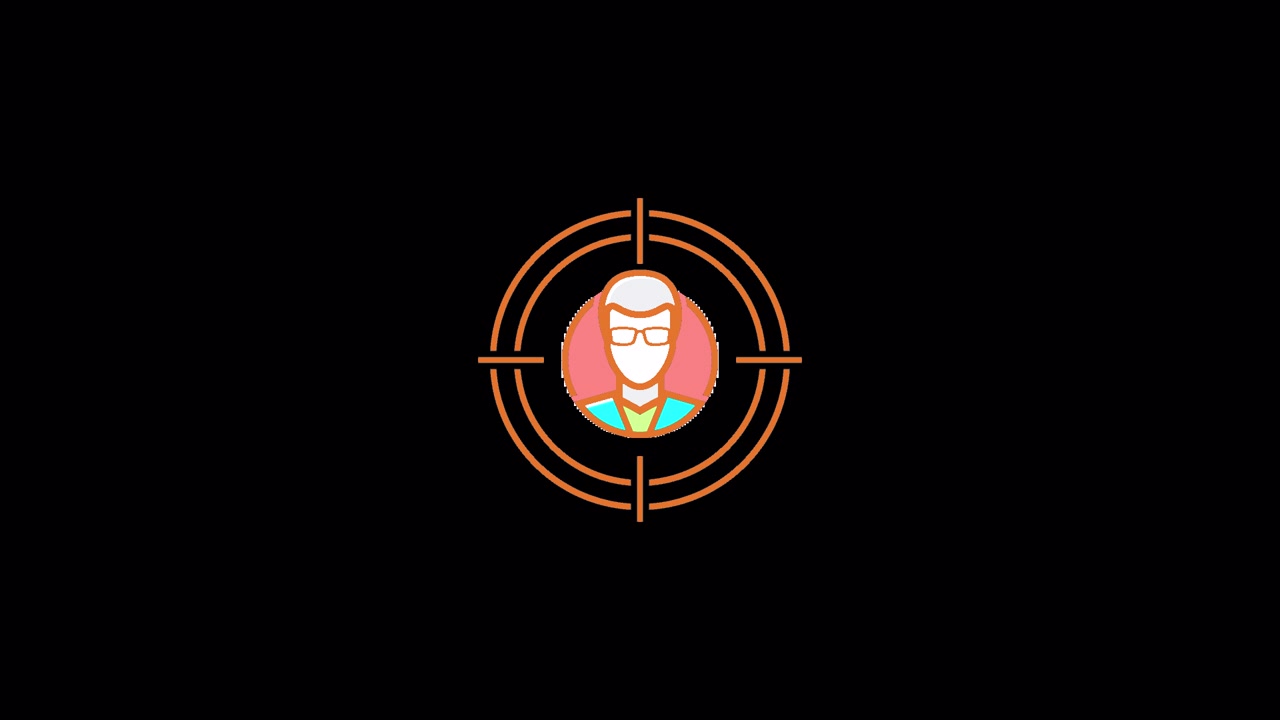 Animated Icon of a Person Inside a Target Reticle