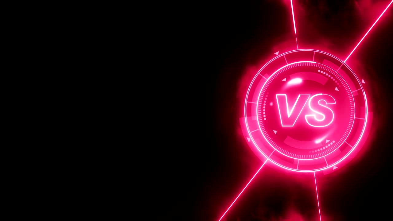 animación de bucle de juego deportivo futurista. contra fondo de lucha. pantalla digital de neón de radar. contra elemento de interfaz de control de juego. competición deportiva de lucha de batalla.