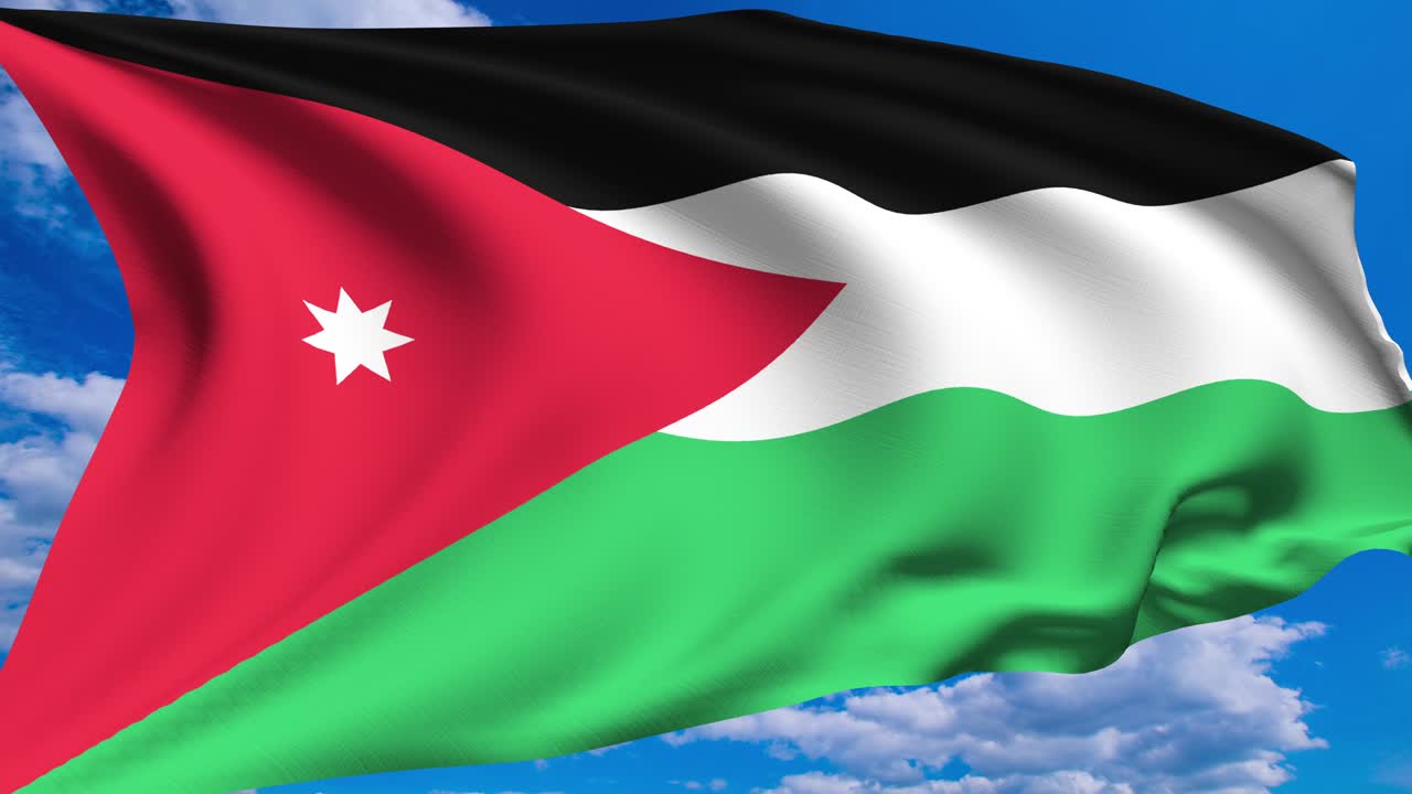 흐린 하늘에 대한 요르단 발 (알파 채널, 루프 가능)