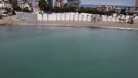 almadraba beach in alicante, spain europe empty aerial drone mediterranean sea