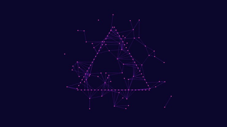 Elegant purple triangle a modern geometric representation