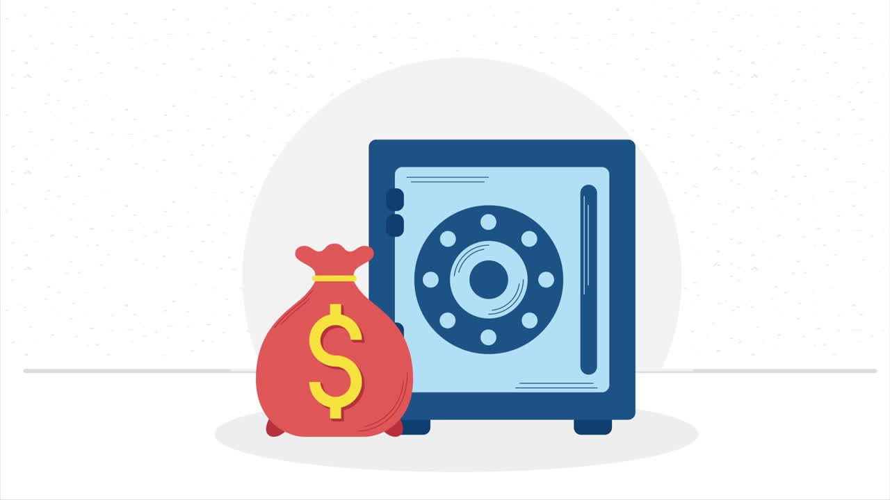 돈 달러 빨간 가방 애니메이션