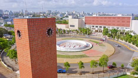 Building-Of-The-Congress-Of-the-Dominican-Republic---aerial-static-shot