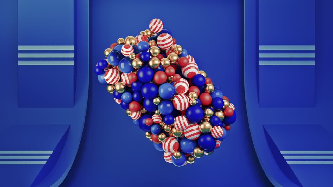абстрактный 3d-состав полосатых шаров