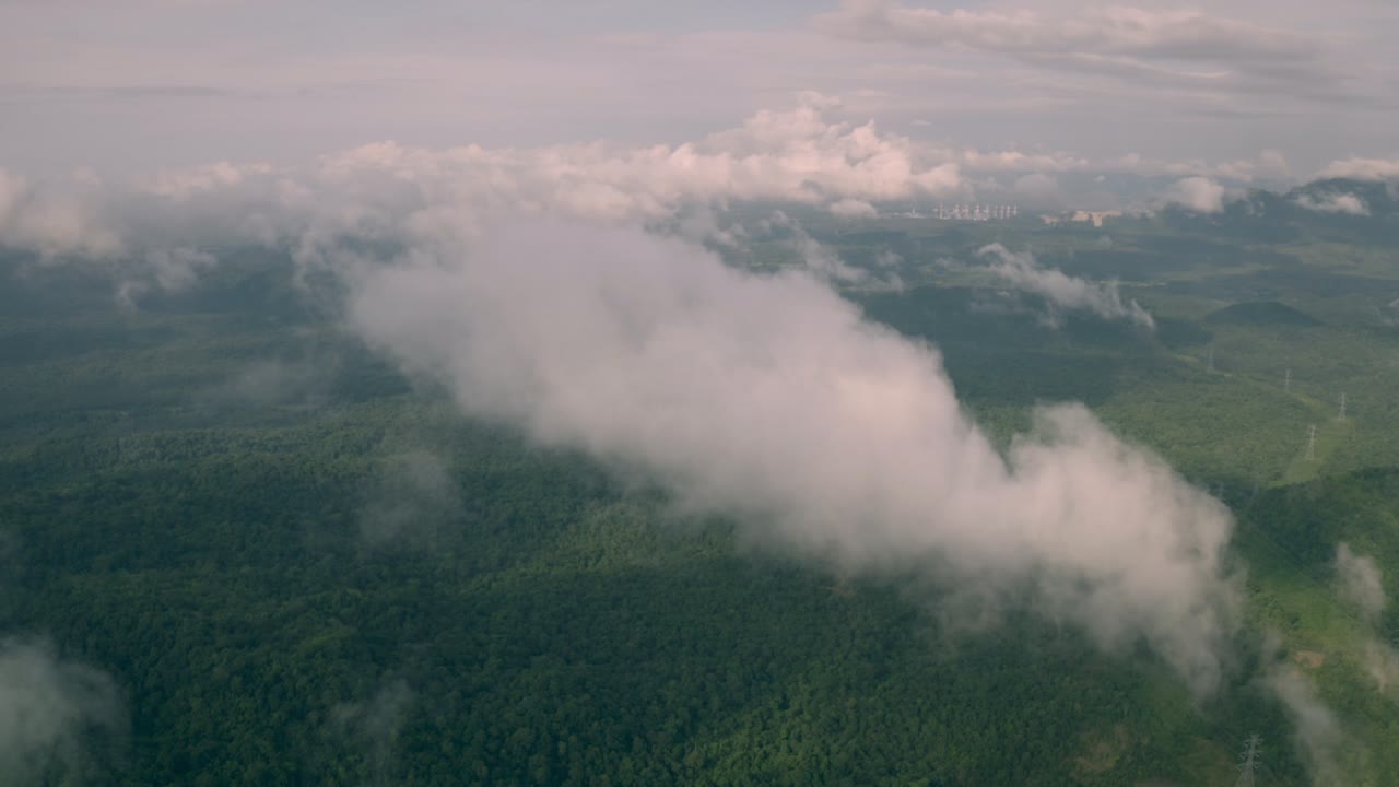 una hermosa vista aérea de la mañana.