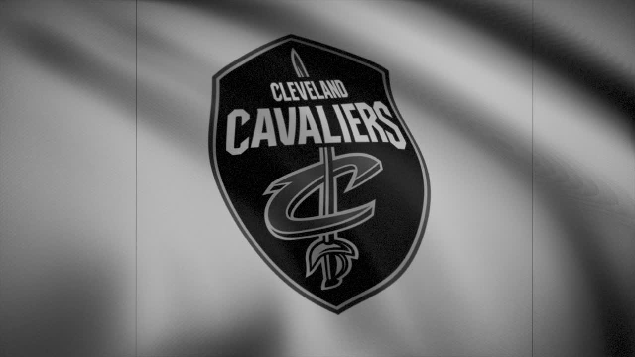 el logotipo de los cleveland cavaliers en la bandera
