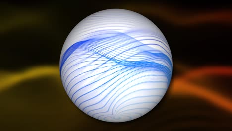 spinning abstract sphere on gradient background. rotating sphere animation.