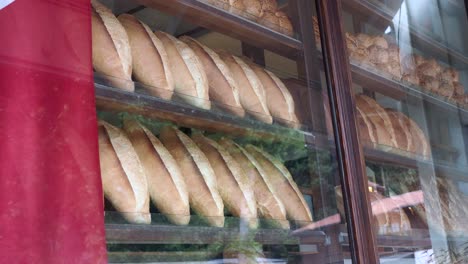 bread display in a turkish bakery