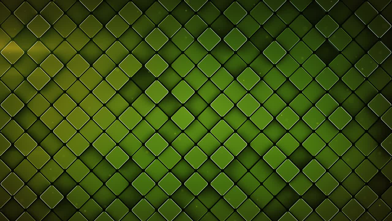 patrón de rombo verde animación de bucle sin costuras de renderizado en 3d