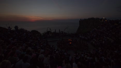 balinese dance performance at uluwatu temple sunset
