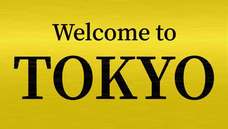 welcome to tokyo message text animation motion graphics