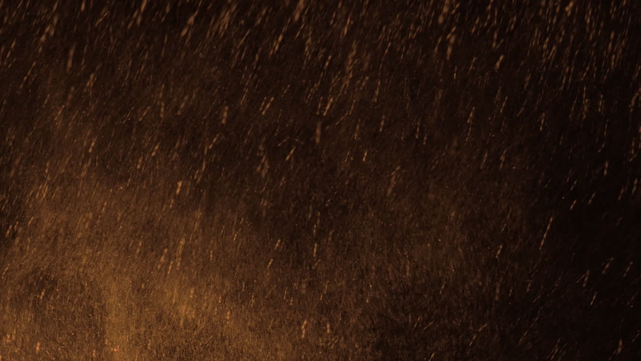 강한 바람과 함께 밤의 눈 폭풍