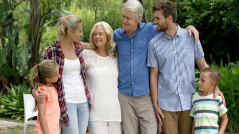 happy family posing together