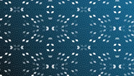 Abstract lines and dots connect with hexagons background in 4k video.