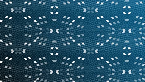 abstract lines and dots connect with hexagons background in 4k video.