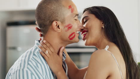 happy couple in kitchen