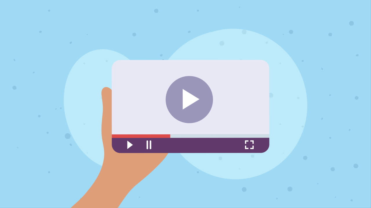 szablon strony internetowej z animacją odtwarzacza mediów