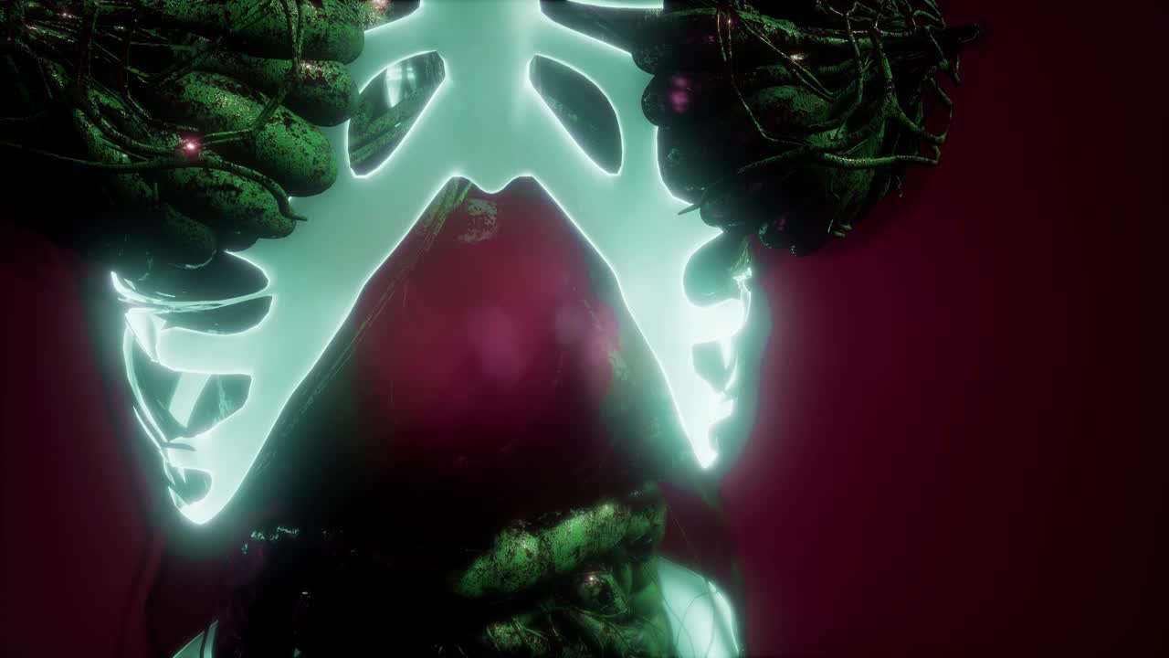 눈에 띄는 골격  ⁇ 가 있는 인간의 몸