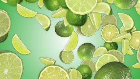 falling limes background, loop,  60fps, with alpha channel