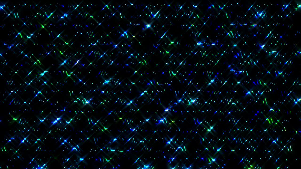 검은 바탕에 있는 다채로운 점의 파동 운동