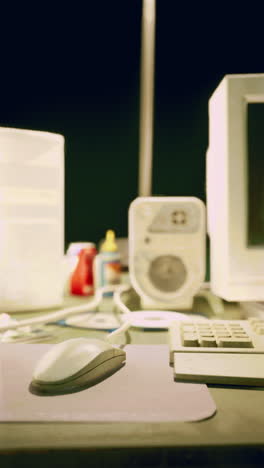 Closeup of a computer mouse and keyboard on a desk