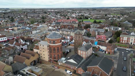 Braintree-Essex-UK-Drone,-Aerial,-view-from-air,-birds-eye-view,-footage-4K