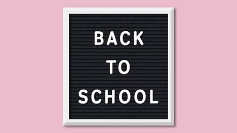 texto de regreso a la escuela en la pizarra 4k